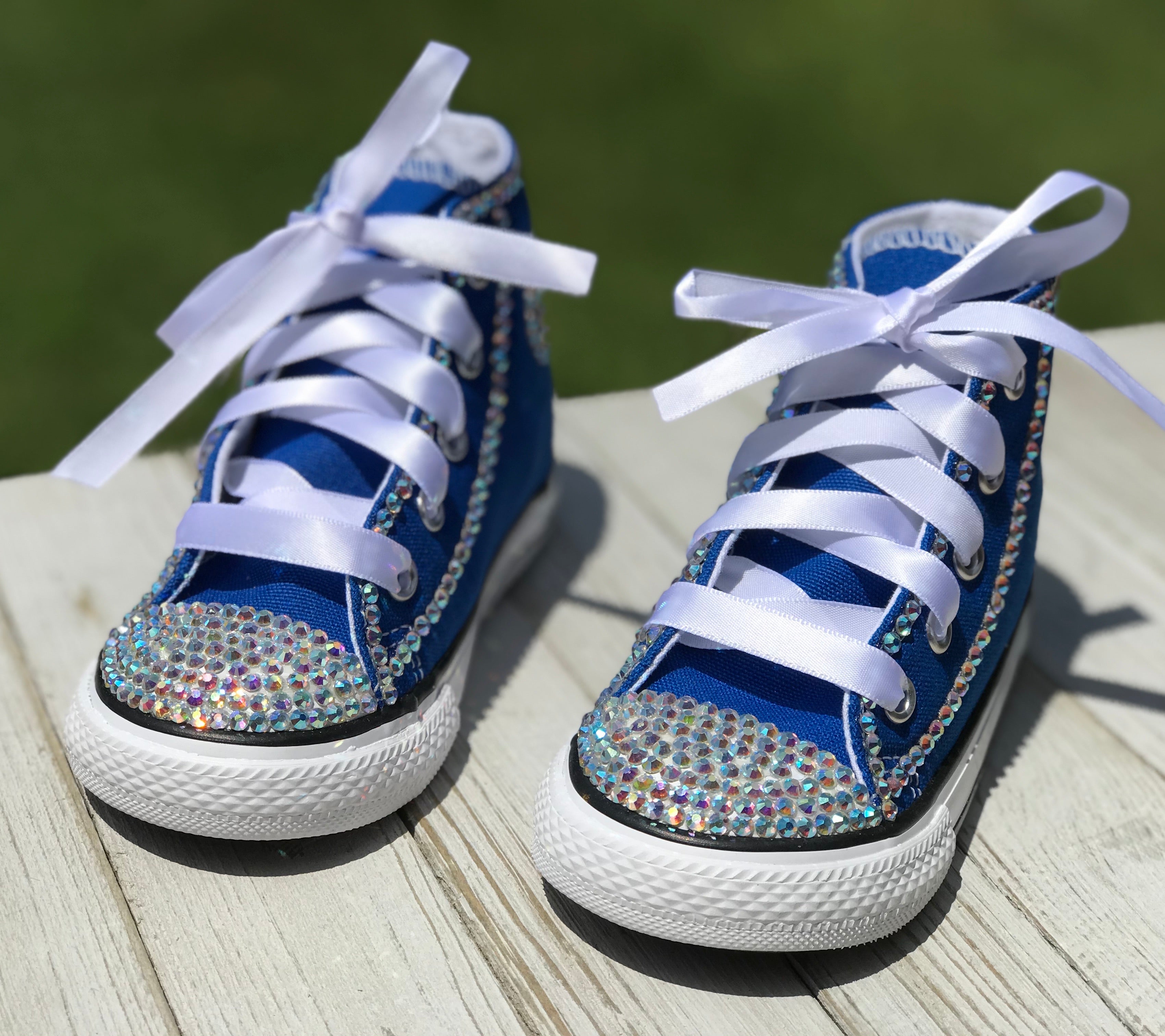 Blue Converse Bling and Toddler Shoe (Hard | Little Ladybug Tutus