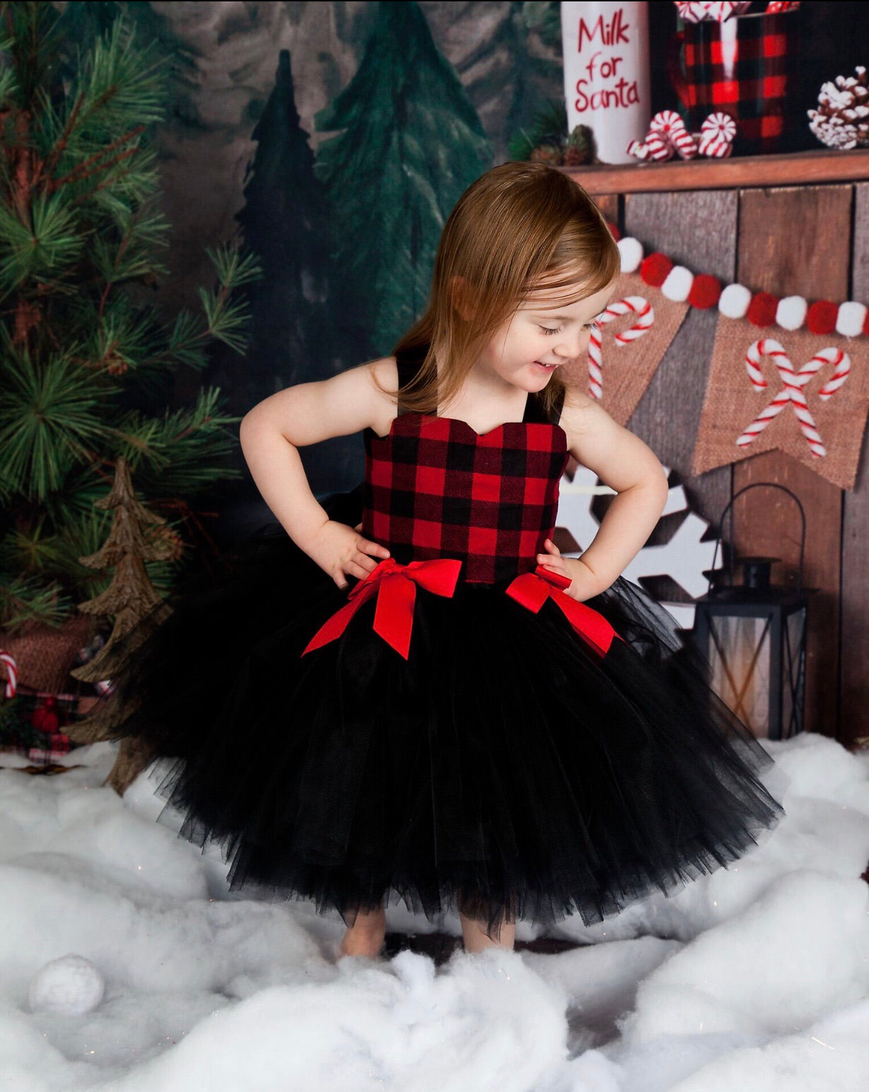 little girl buffalo plaid dress