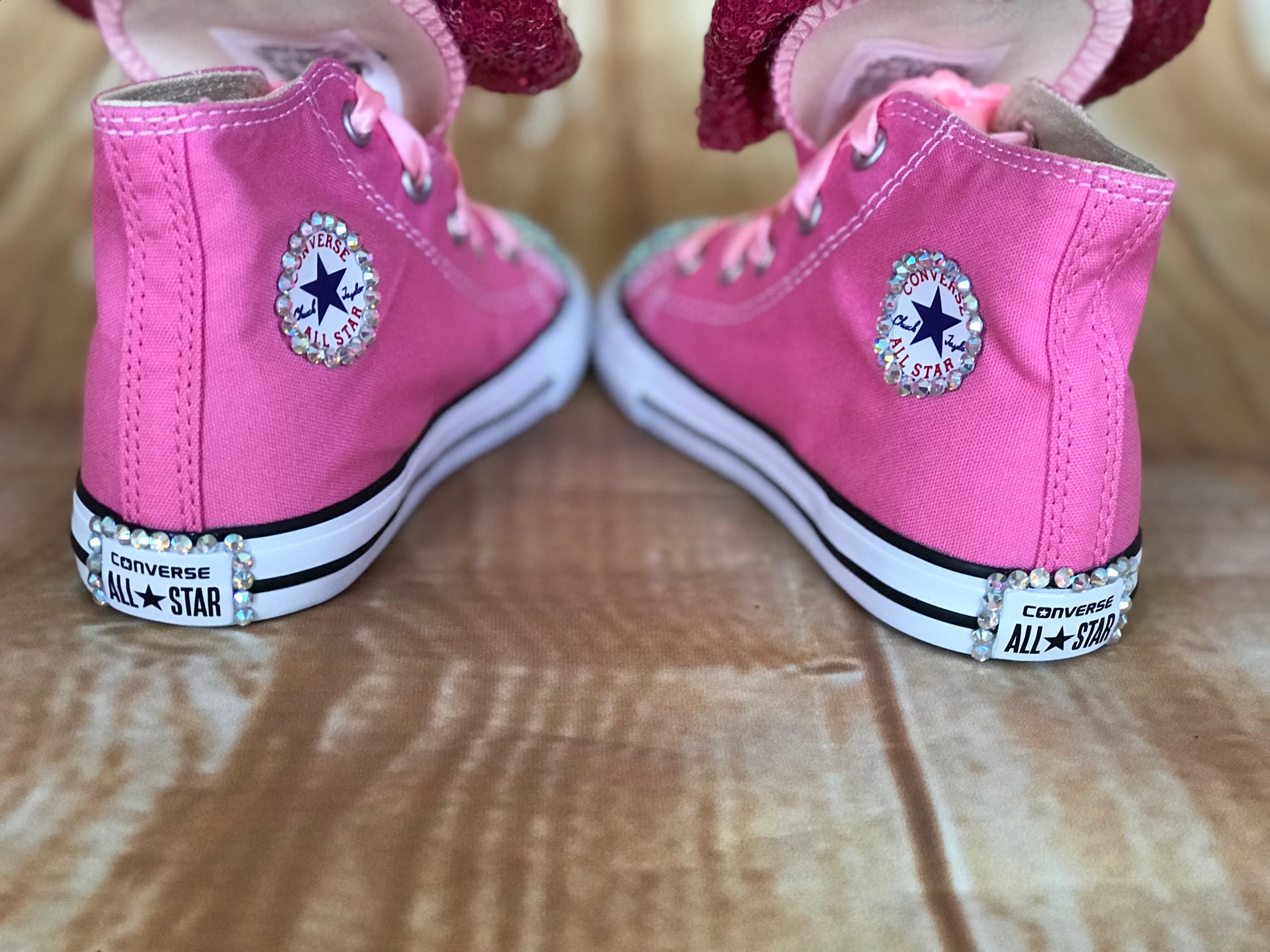 pink converse bling