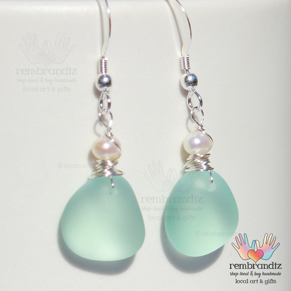 Sea Glass from By The Sea Jewelry - Earrings • Necklaces