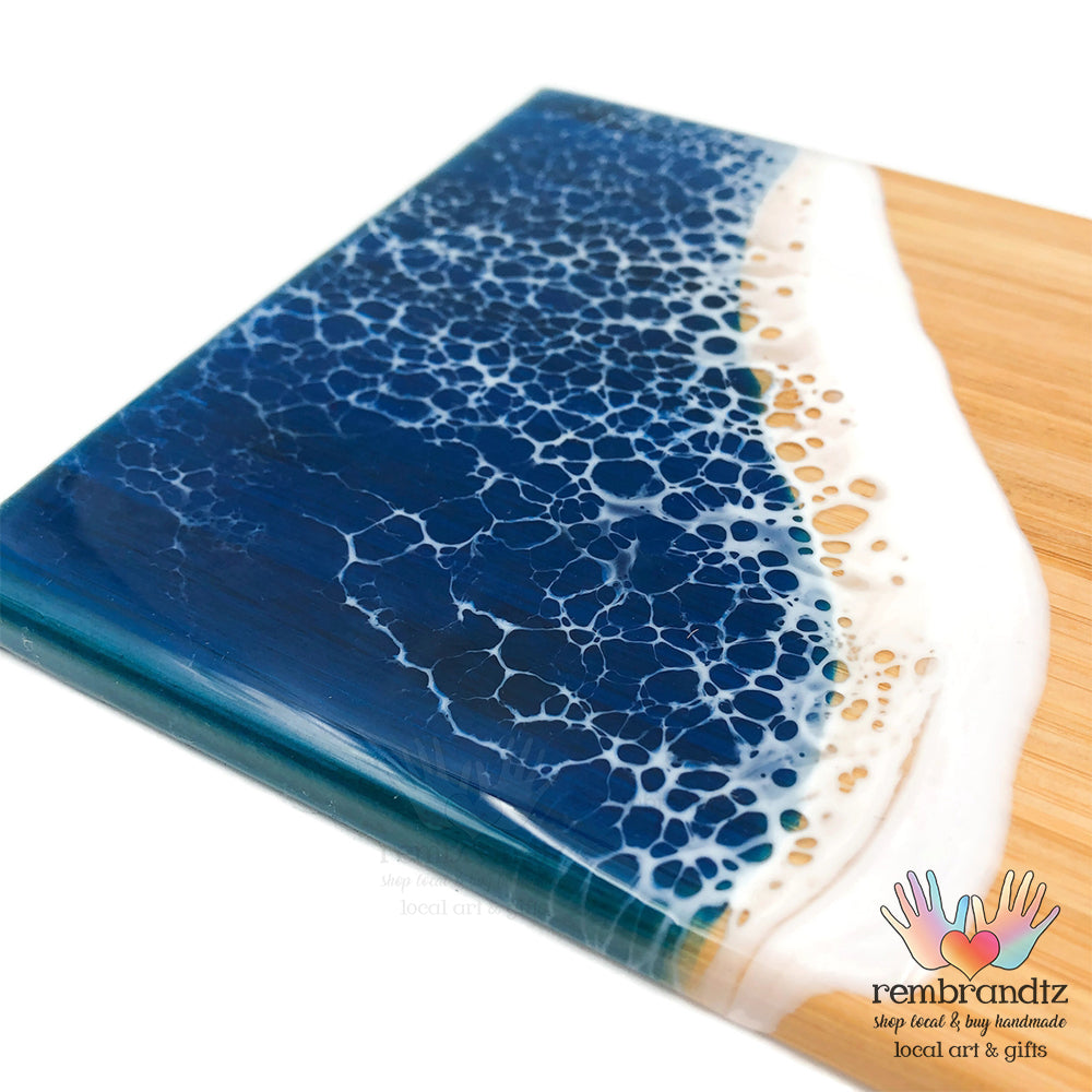 Sea Lion Studio Ocean Wave Bamboo Cutting Board, Large, Mermaid Tail – The  Barrington Garage