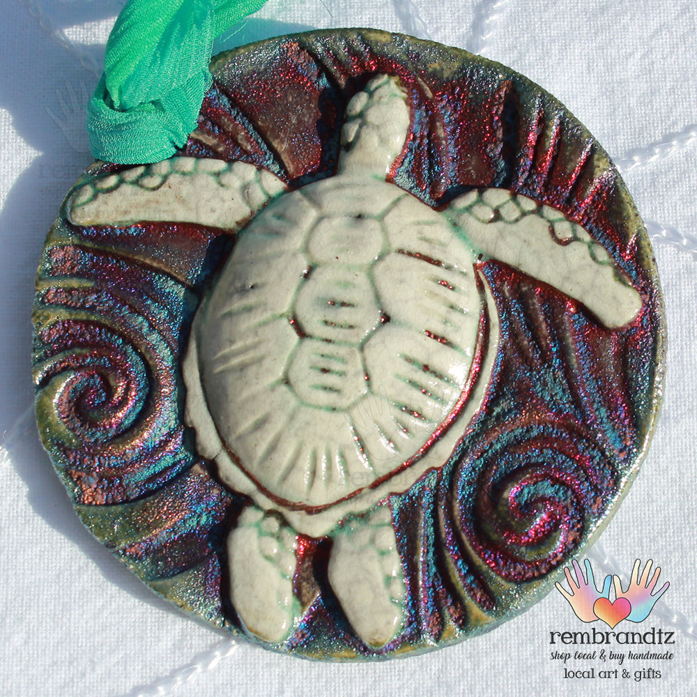 Raku Pottery Mini Turtles – Sea Things Ventura