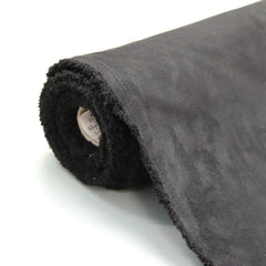Black faux suede fabric