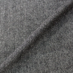 grey herringbone wool dressmaking fabric