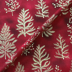 red christmas fabric trees