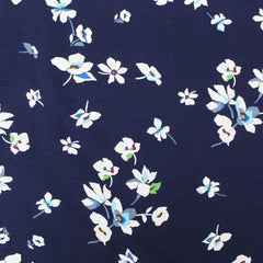 Navy floral fabric