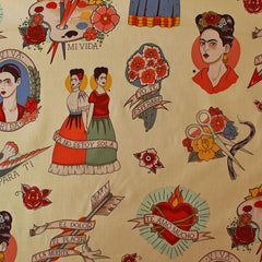 Fabrics Galore Frida Kahlo fabric strong women