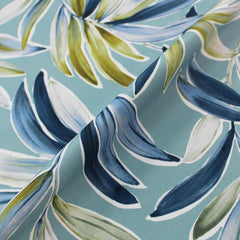Blue banana leaf fabric