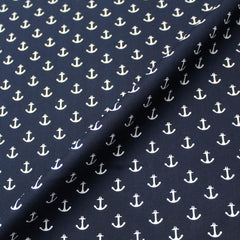 Nautical navy anchor print fabric