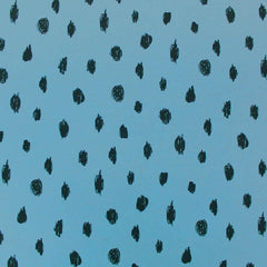 Organic Cotton Jersey Blue Scribbly Dots