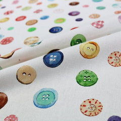 Fabrics Galore Sewing Hobby Buttons Fabric