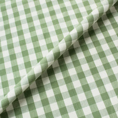 Furnishing gingham fabric green