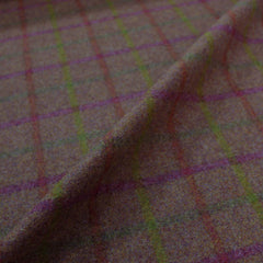 Wool Check Coat Fabric
