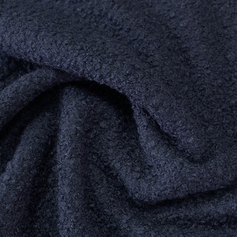 Navy Blue Boucle fabric