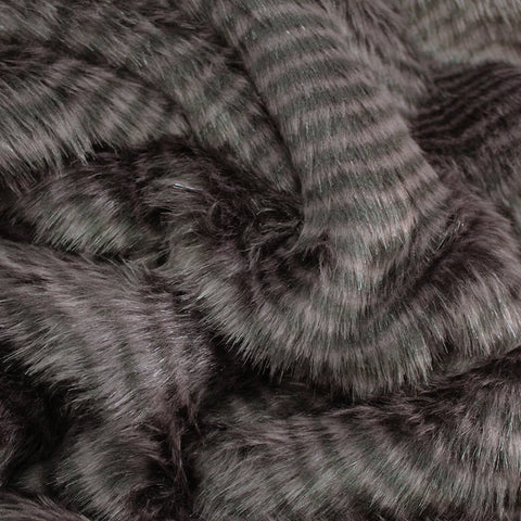 Animal Stripe Faux Fur Fabric
