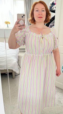 Seersucker striped dress