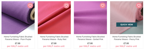 pink brushed panama fabric