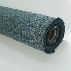 Petrol blue fire retardant upholstery fabric