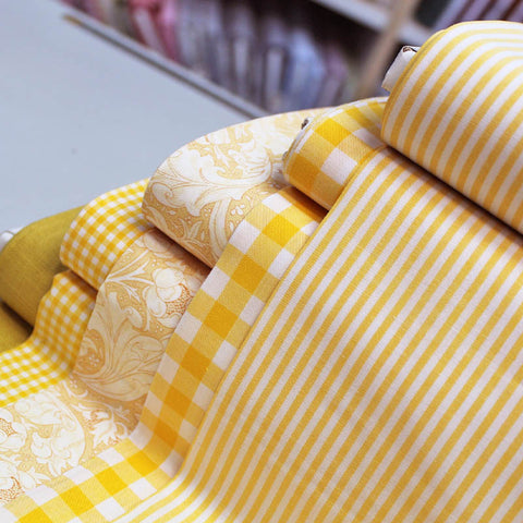 Yellow dressmaking fabrics