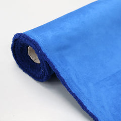 Blue faux suede fabric