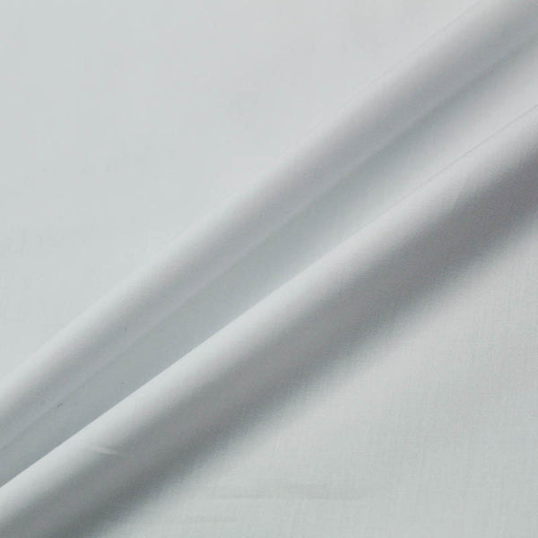 Pure White Plain Cotton Poplin - Fabrics Galore