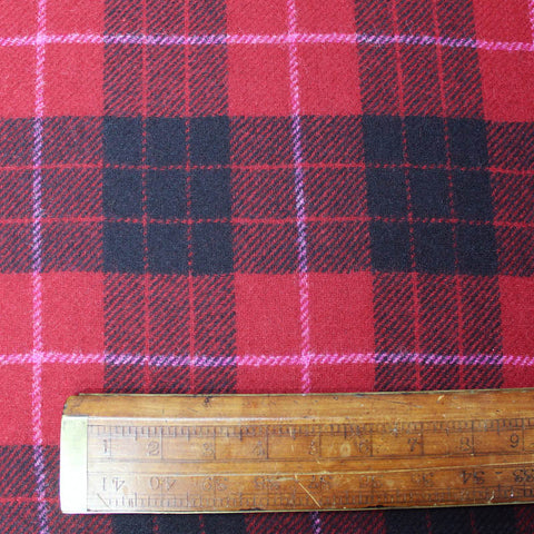 Tomato Red Wool Coating - Bloomsbury Square Dressmaking Fabric