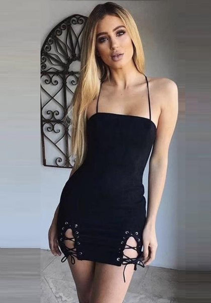 Fabiana Sexy Black Mini Dresses 