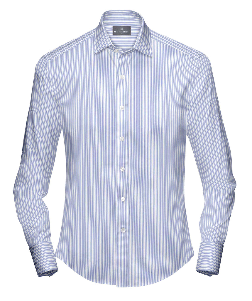 Afgekeurd Uitroepteken Schouderophalend Buy Madison Blue Stripe Shirt for Men Online at Best Price – My Suit Tailor