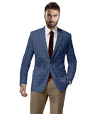 Blazer & Jackets for men: Buy Blue Checks Sports Jacket Online- My Suit Tailor