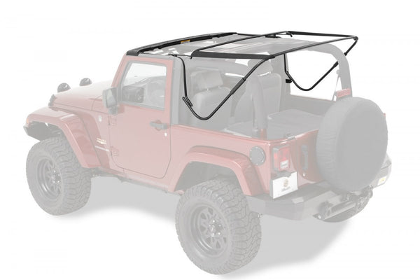 2007-2016 Jeep Wrangler 2 Door Complete Soft Top with Hardware in Blac –  Rockriders