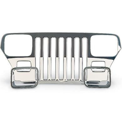 1987-1995 Jeep Wrangler Stainless Steel Grille Overlay with Headlight –  Rockriders