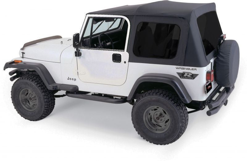 1987-1995 Jeep Wrangler Complete Soft Top with Hardware to fit Full Do –  Rockriders