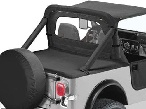 1987-1991 Jeep Wrangler Bikini Top, Windbreaker & Tonneau Cover in Bla –  Rockriders