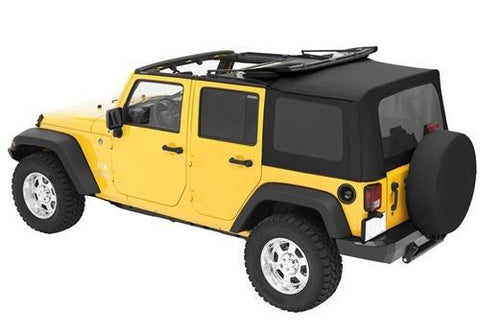 2007-2017 Jeep Wrangler Unlimited Complete Soft Top with Hardware in B –  Rockriders