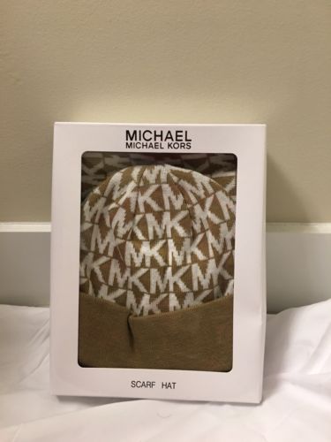 michael kors womens hat and scarf set