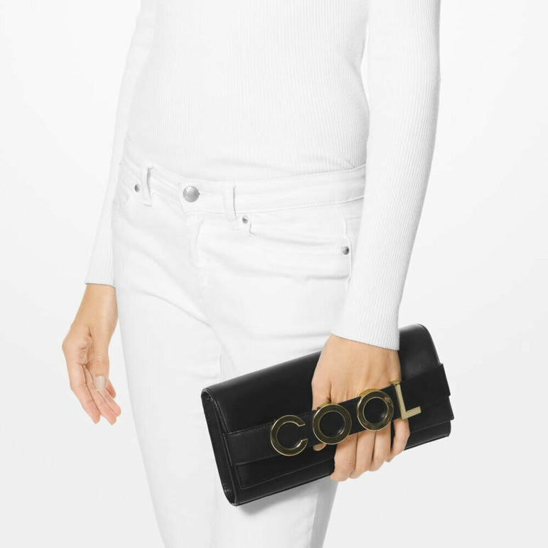 bellamie embellished leather clutch