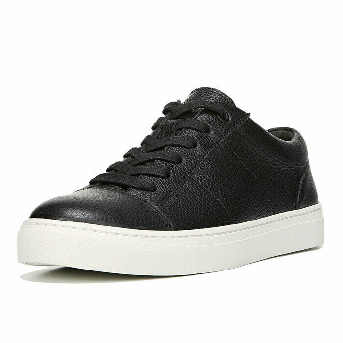 vince black leather sneakers