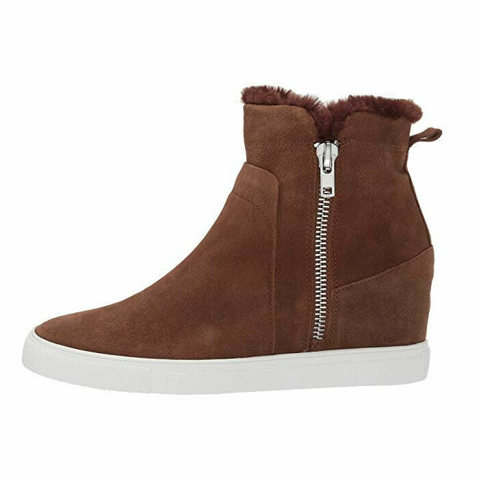 steven by steve madden camela suede and faux fur sherpa lined sneakers