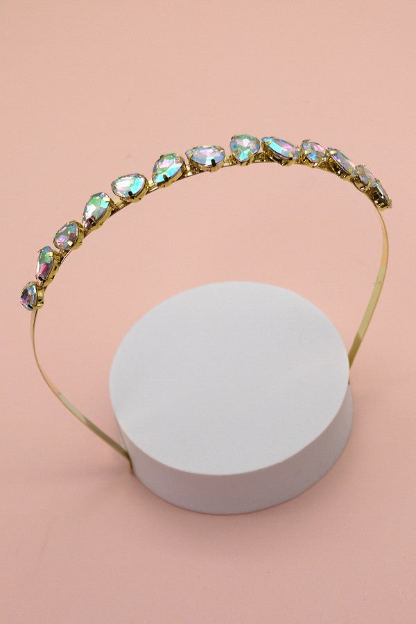 Acrylic Bead Rhinestone Embellished Headband