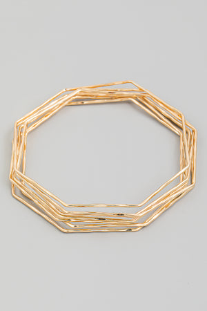 Multi Stack Octagon Bangle Bracelet