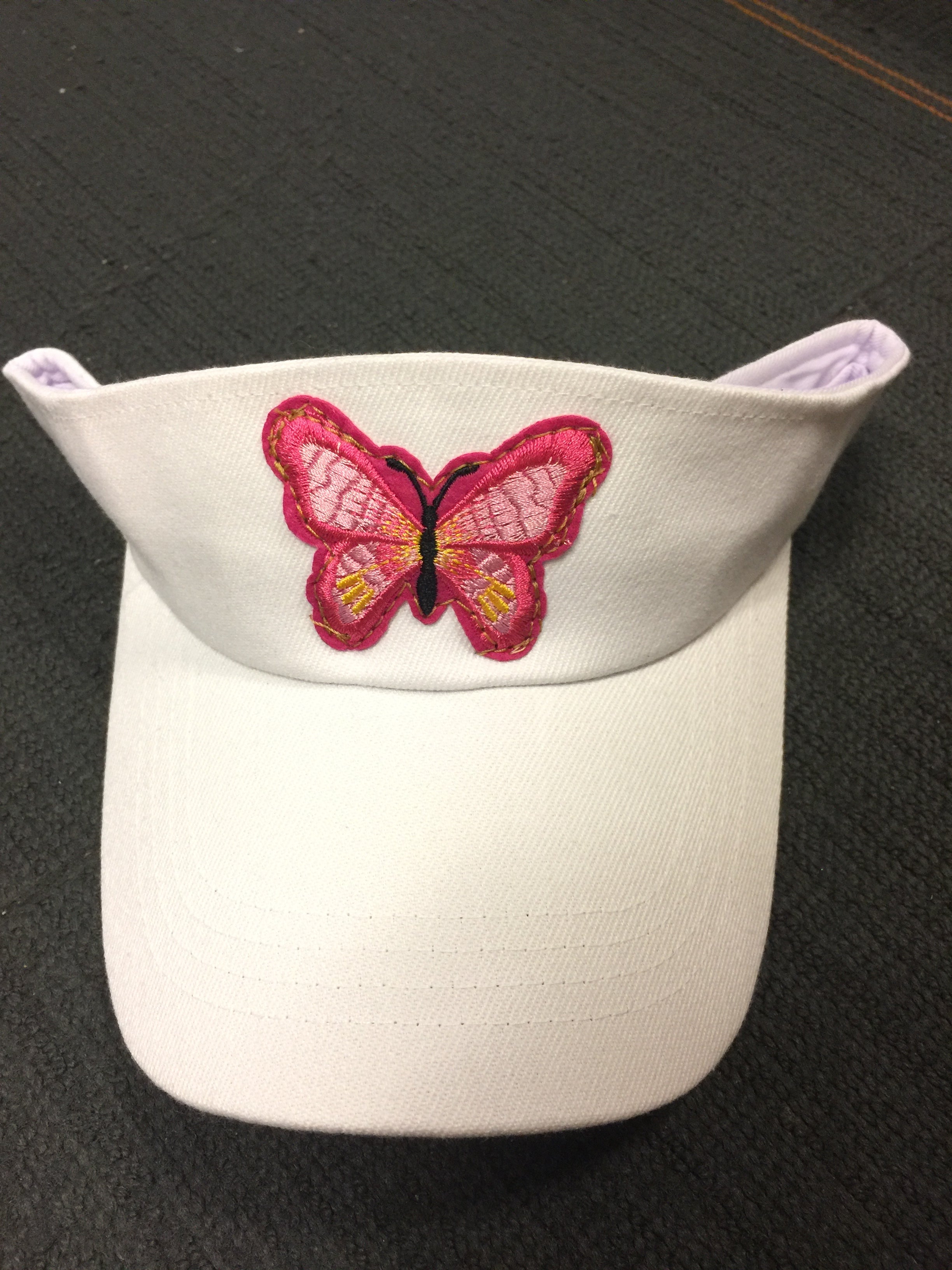 LS Pink Butterfly Patch Visor