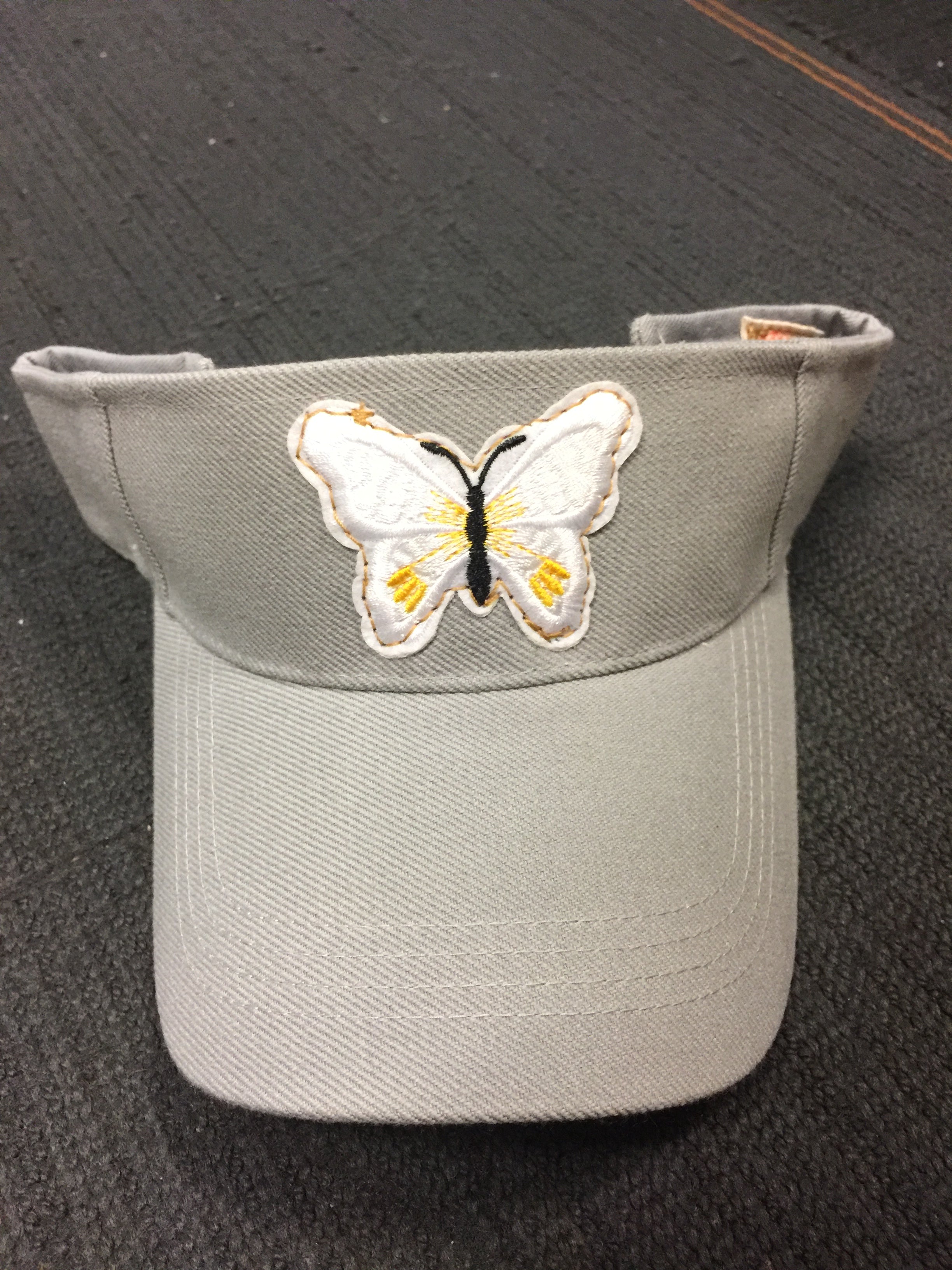 LS White Butterfly Patch Visor