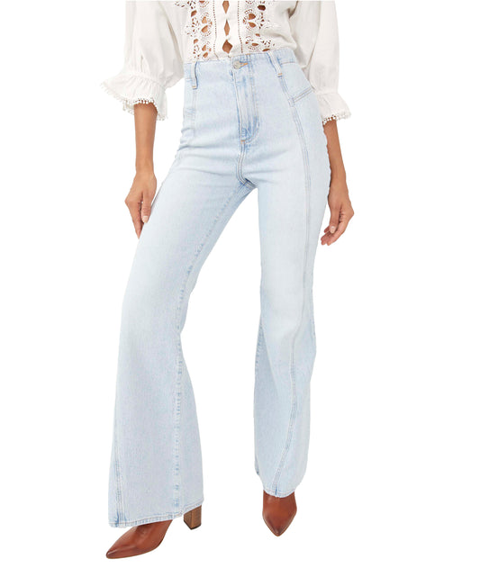 Free People White Penny Pull On Flare – Libby Story