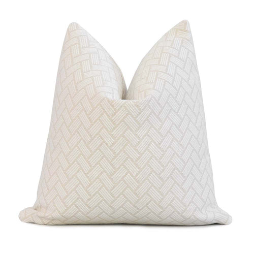 Stain Resistant! Sasso Parchment Neutral Textured Throw Pillow Cover -  Chloe & Olive