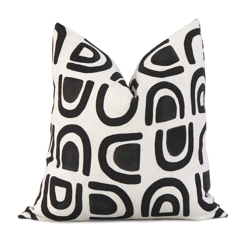 Large Open Boxes Black Throw Pillow for Modern Home Decor - Chloe