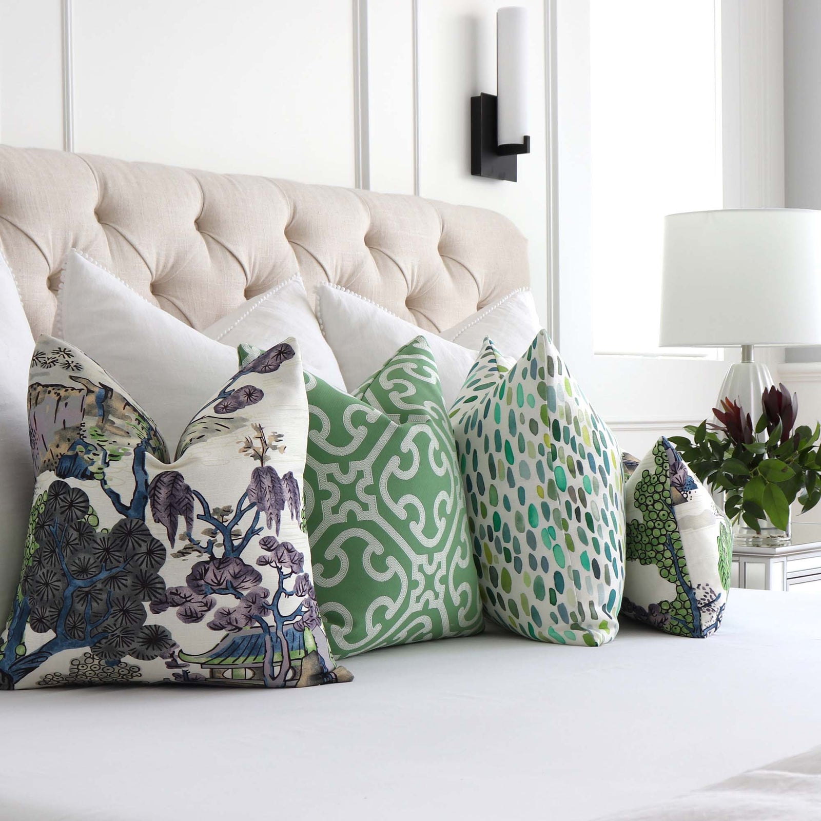 Remi Pillow Combo Set of Three Pillows Spring Pillow Set Designer