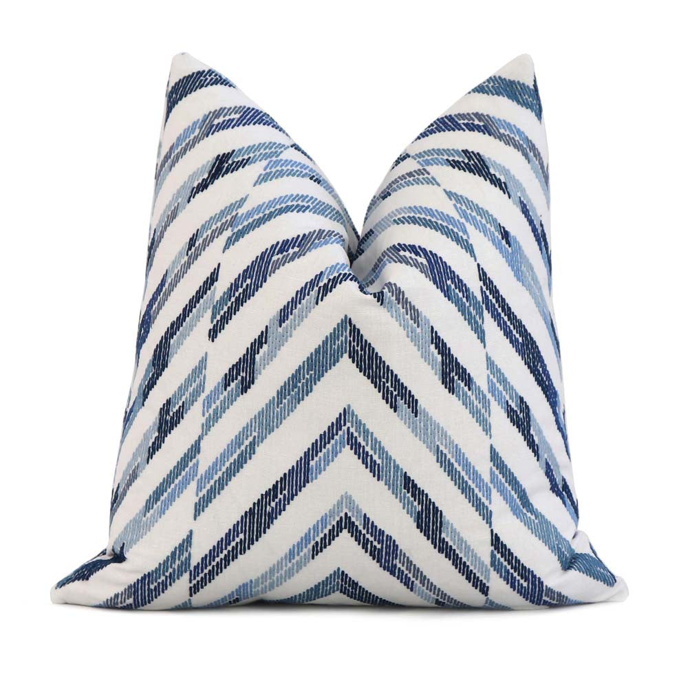 Handwoven Globo Royal Blue Knotted Throw Pillow by Chloe & Olive