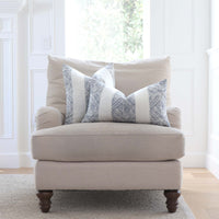 Blue Designer Throw Pillows for Sofa | Handmade in California - Chloe ...