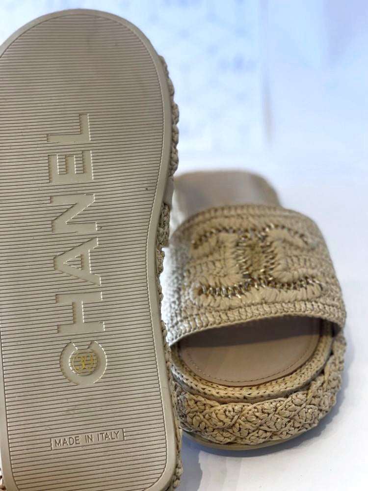 chanel mules sandals