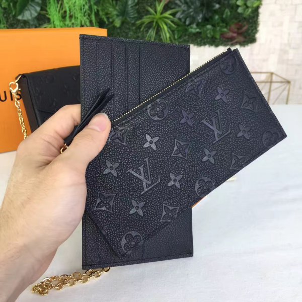 Louis Vuitton Pochette Felicie Empreinte black Card Insert